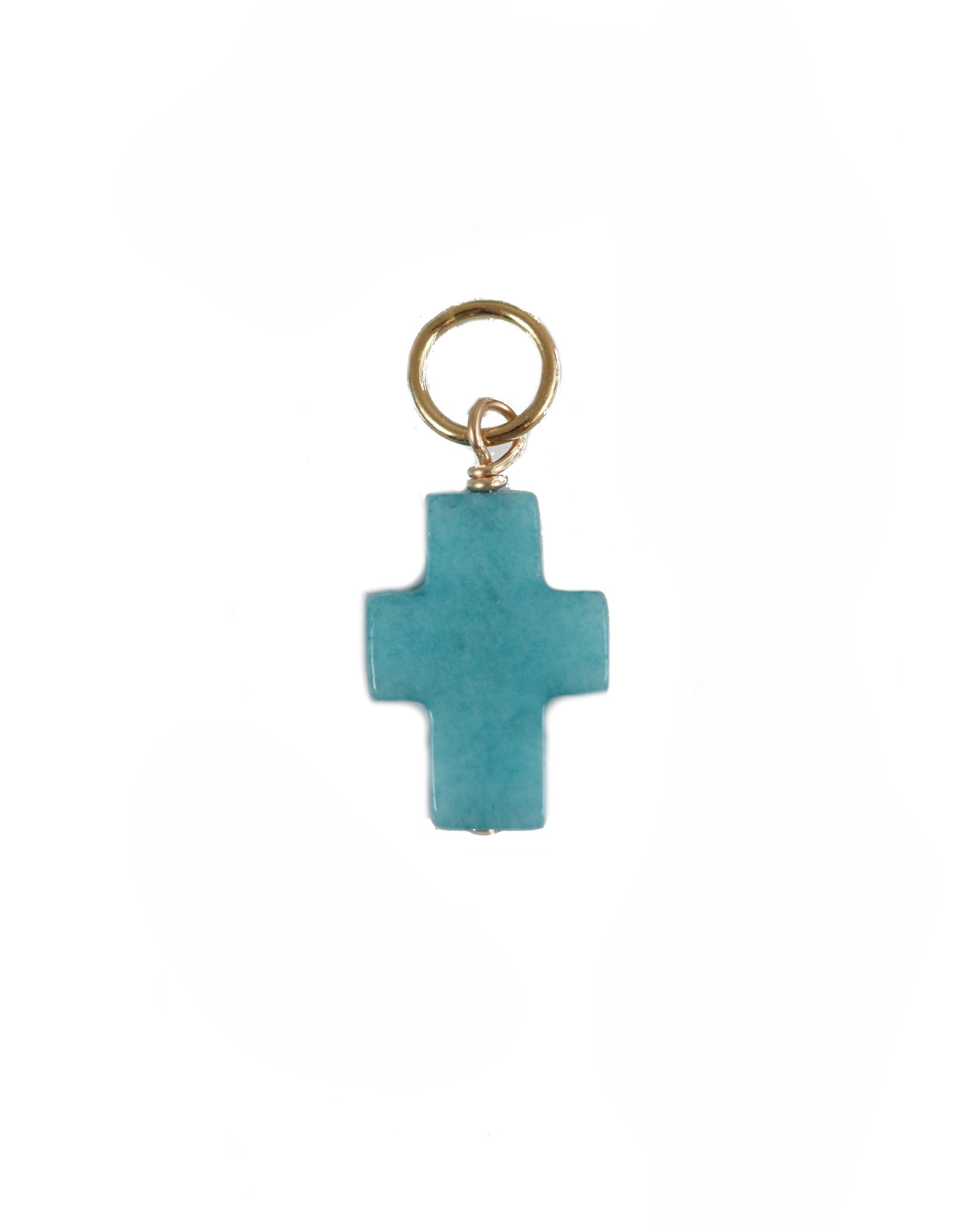 Small Turquoise Cross Charm