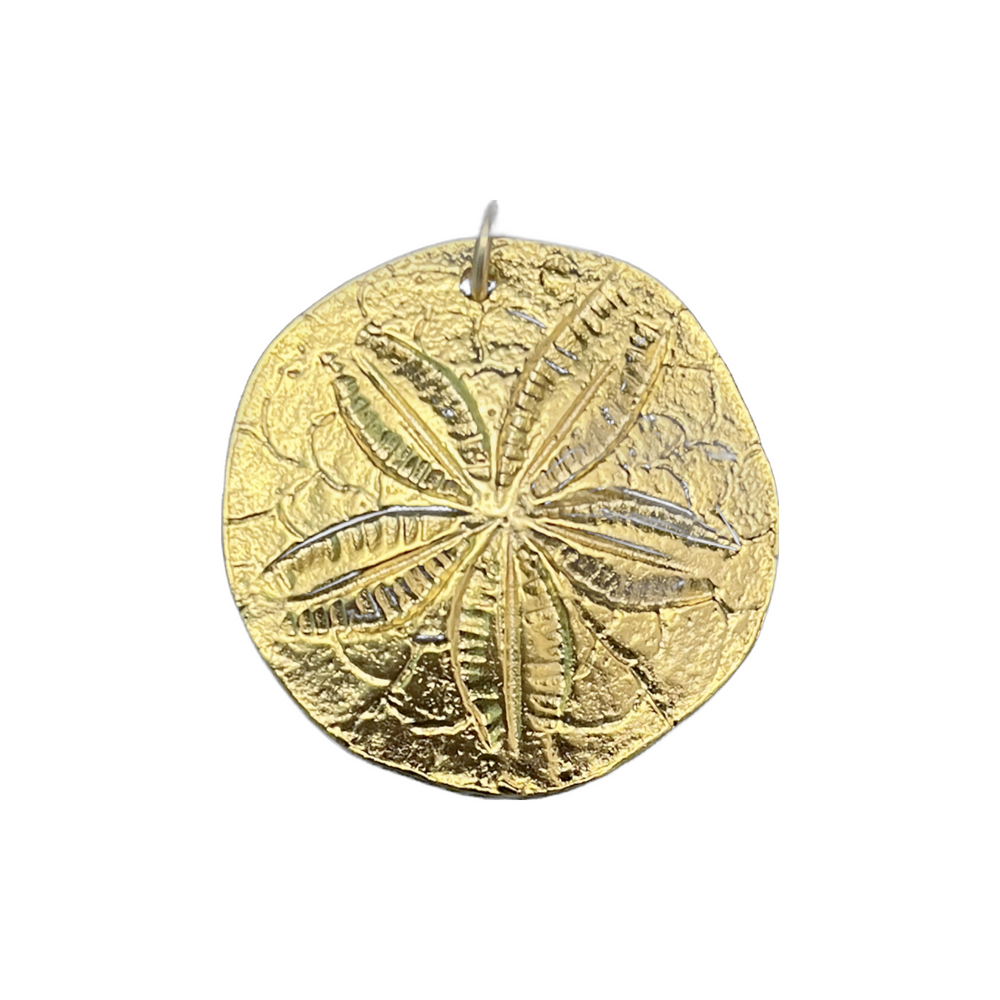 Sand Dollar Charm - Women's Charm in Sterling Silver or 14kt Gold