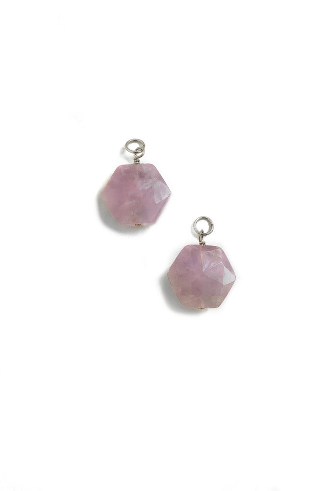 Amethyst Hexagon Charm