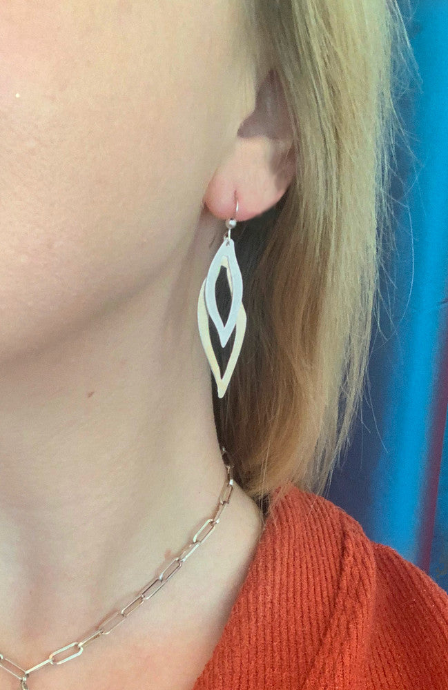 Double Carmen Earrings in Mixed Metal