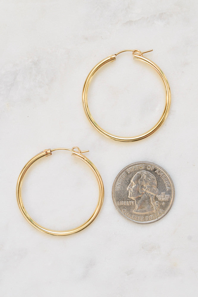 Large Gold Filled Hoops