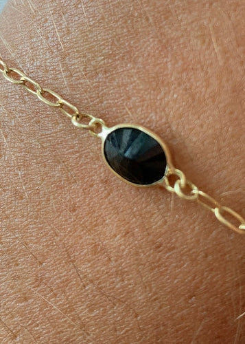 Black Spinel - 14kt Gold