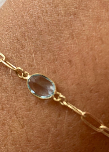 Blue Topaz - 14kt Gold