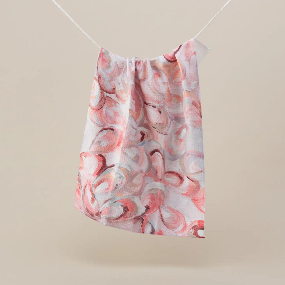 Pink Oyster Tea Towel