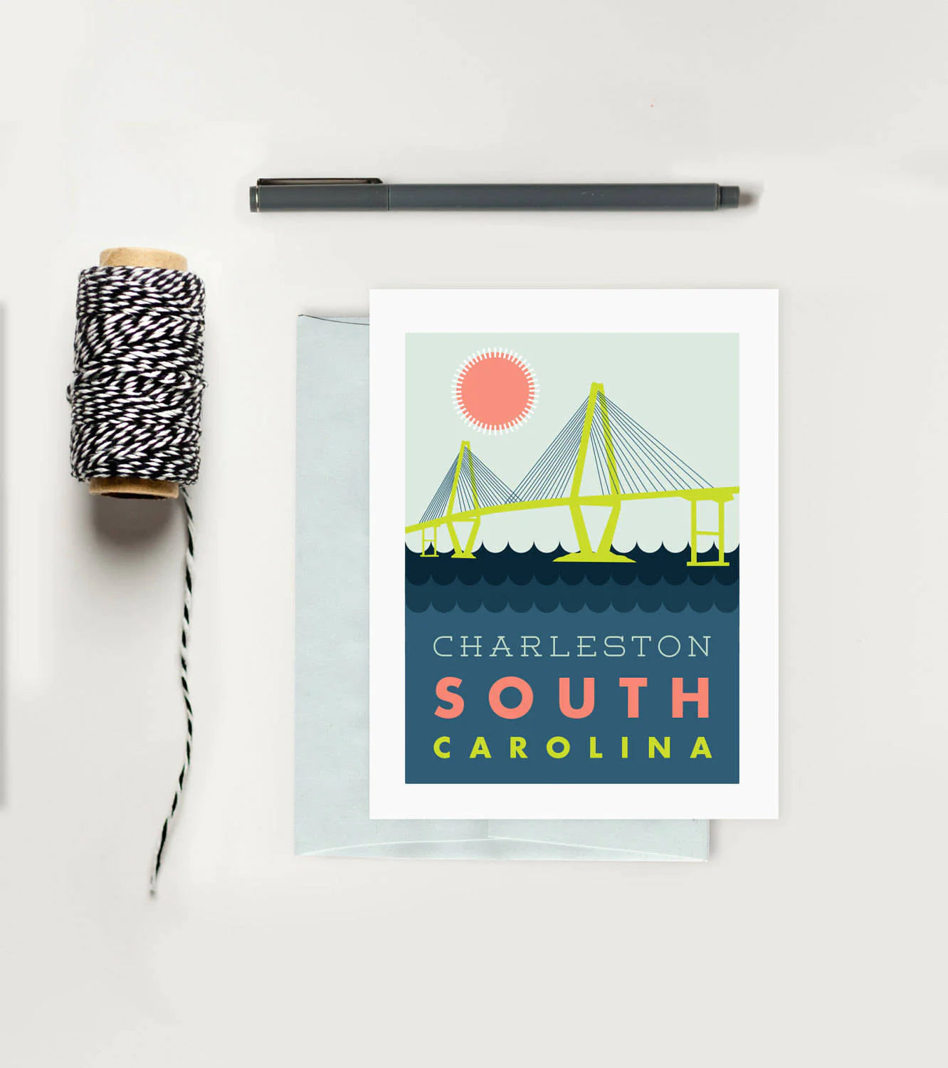 Charleston Ravenel Bridge Greeting Card