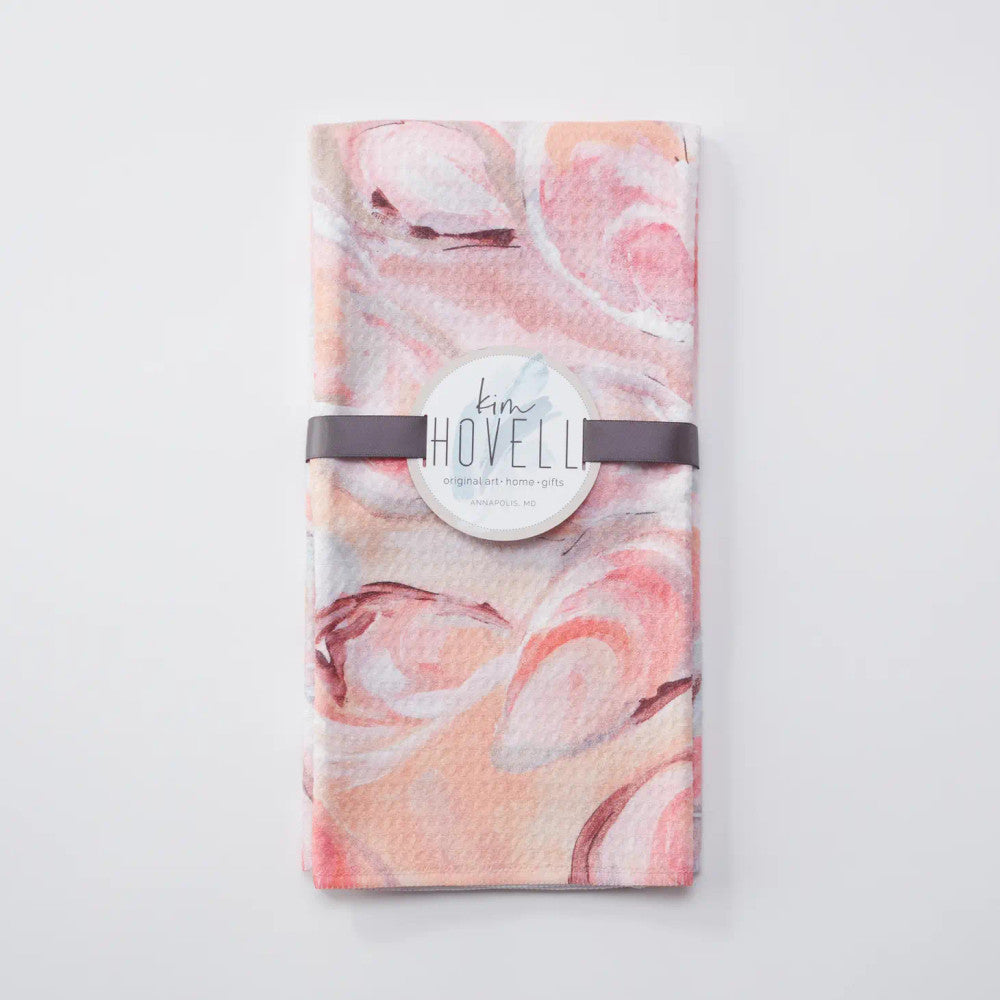 Pink Oyster Tea Towel