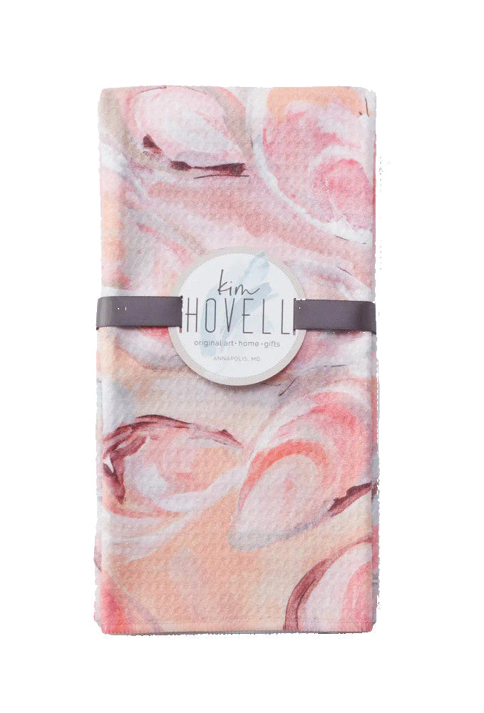 Pink Oyster Tea Towel