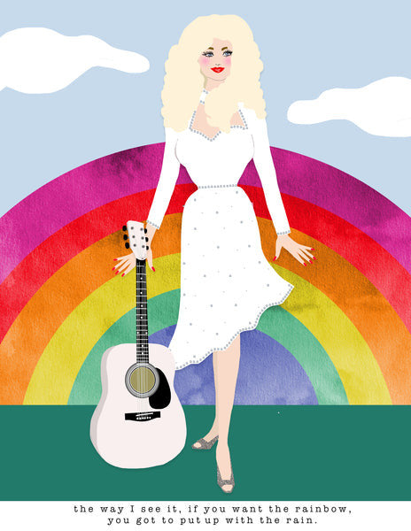 Dolly Parton Rainbow Card