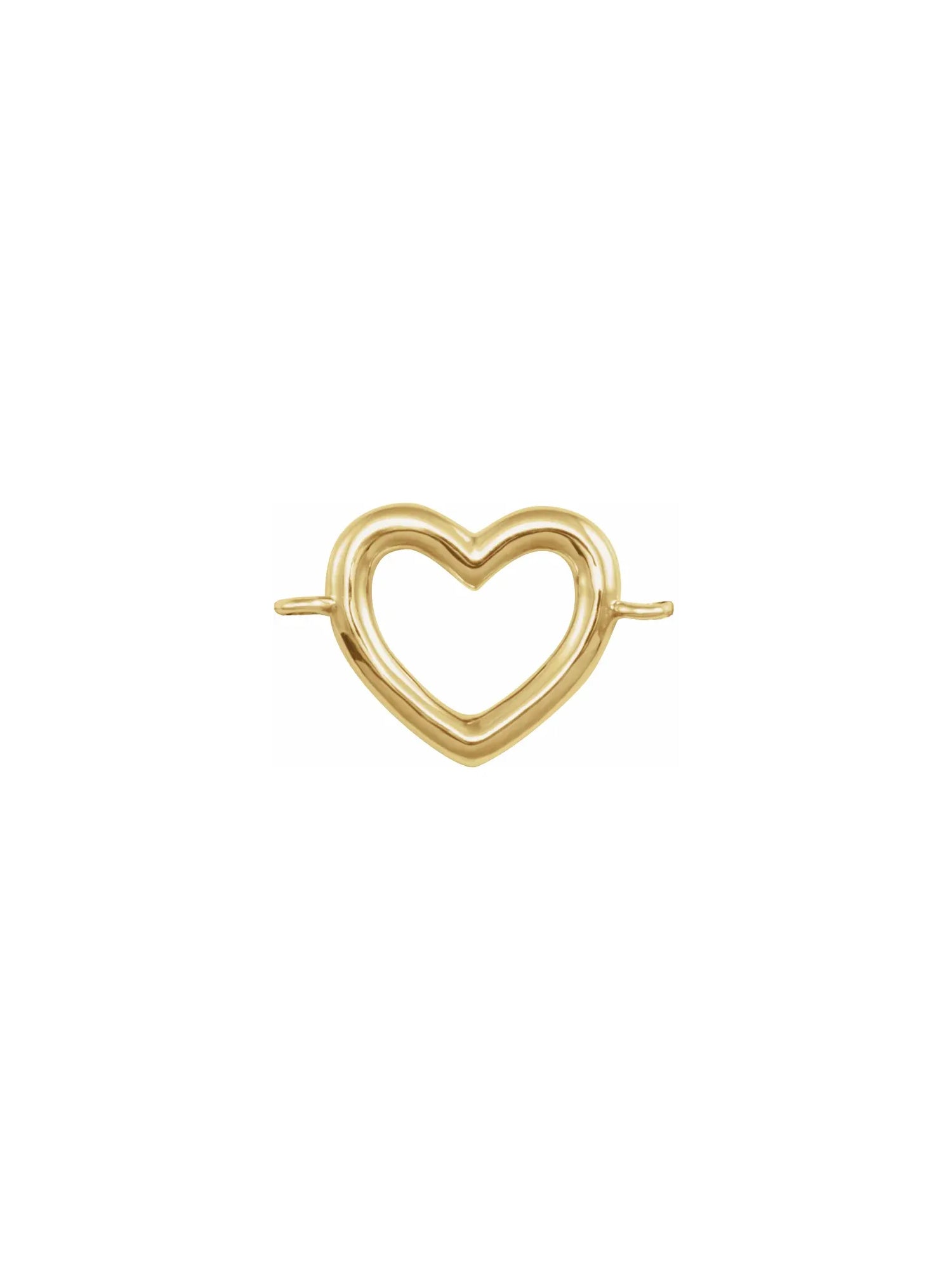 Heart Charm for Permanent Jewelry in 14kt gold