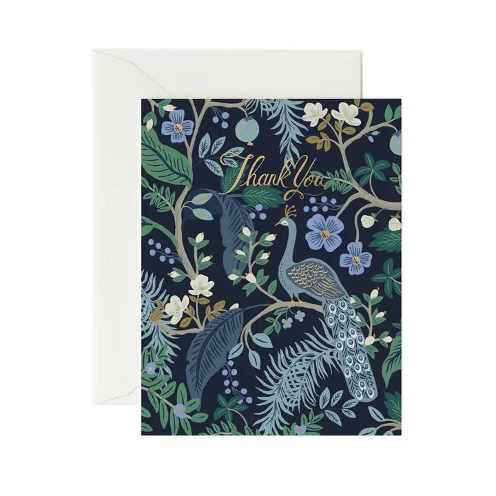 Peacock Thank You Card Set