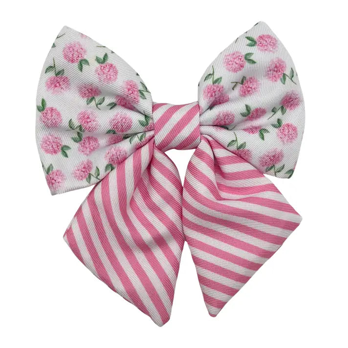 Pink Hydrangea Bow Tie
