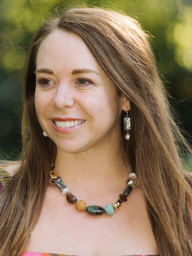 Abalone Cube Earrings