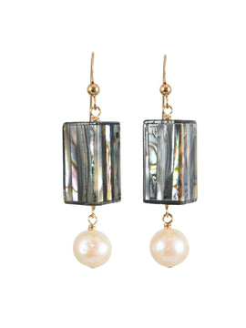 Abalone Cube Earrings