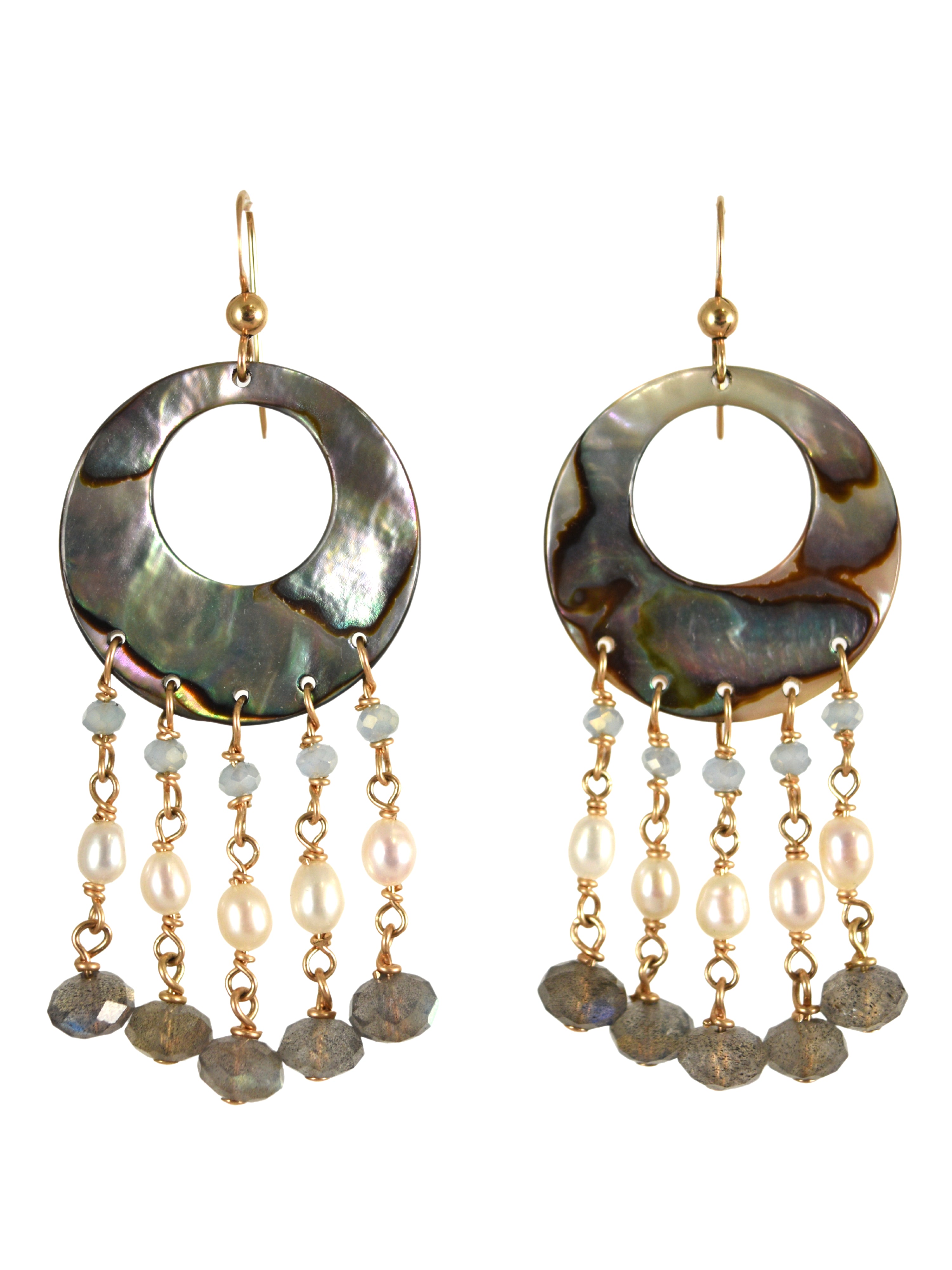 Abalone Dreamcatcher Earrings