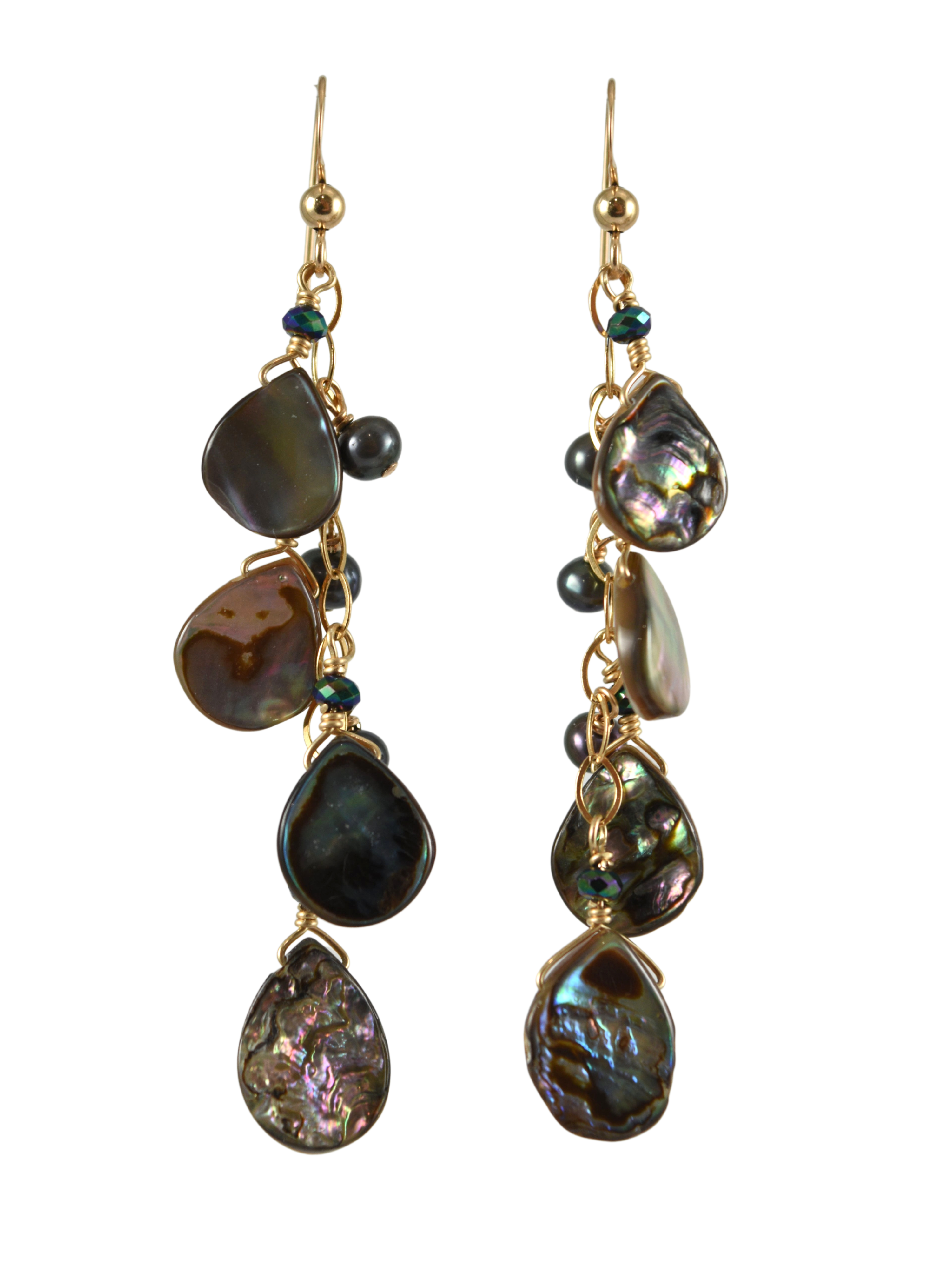 Abalone Cascade Earrings