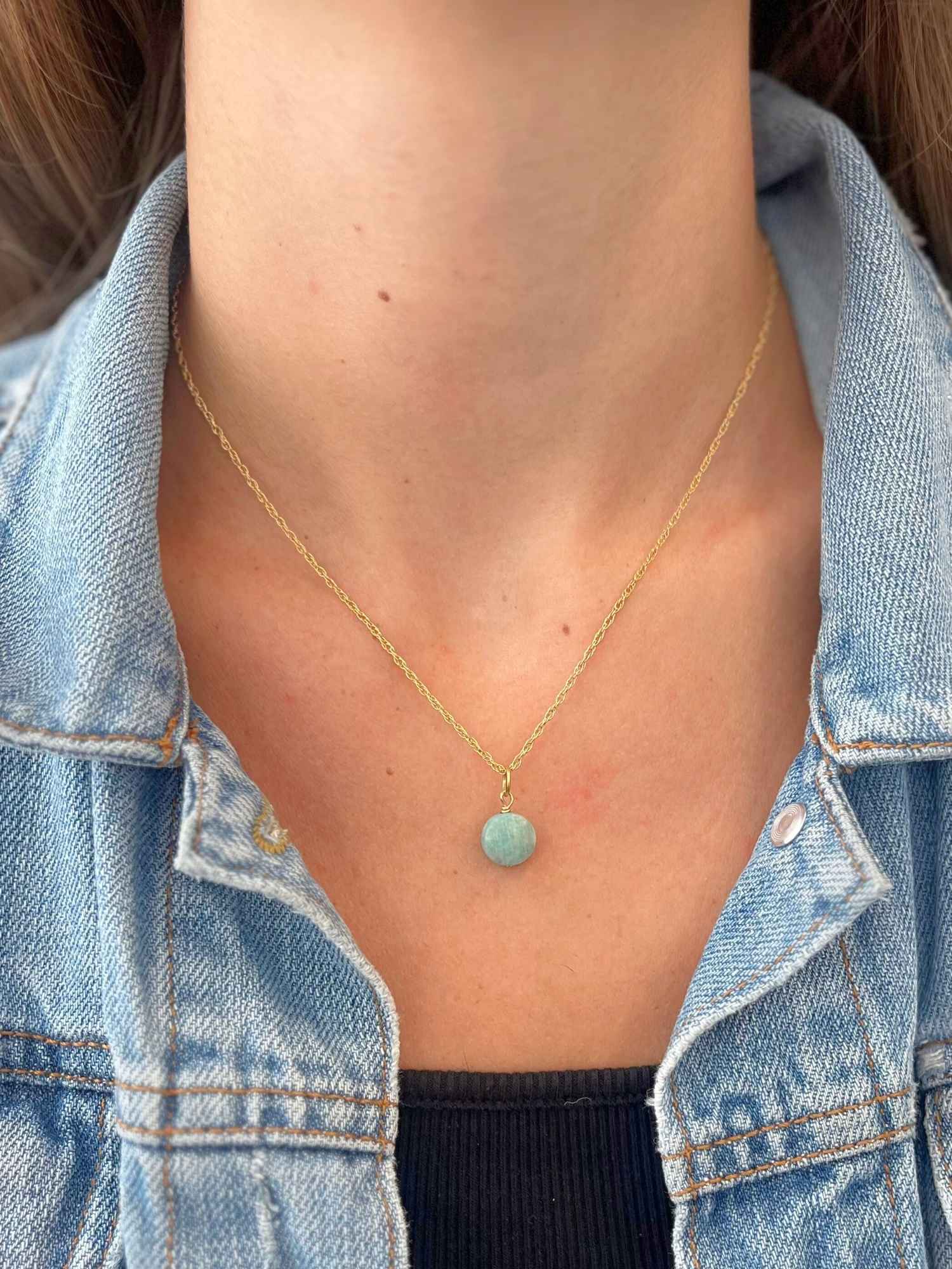 Amazonite Circle Charm 