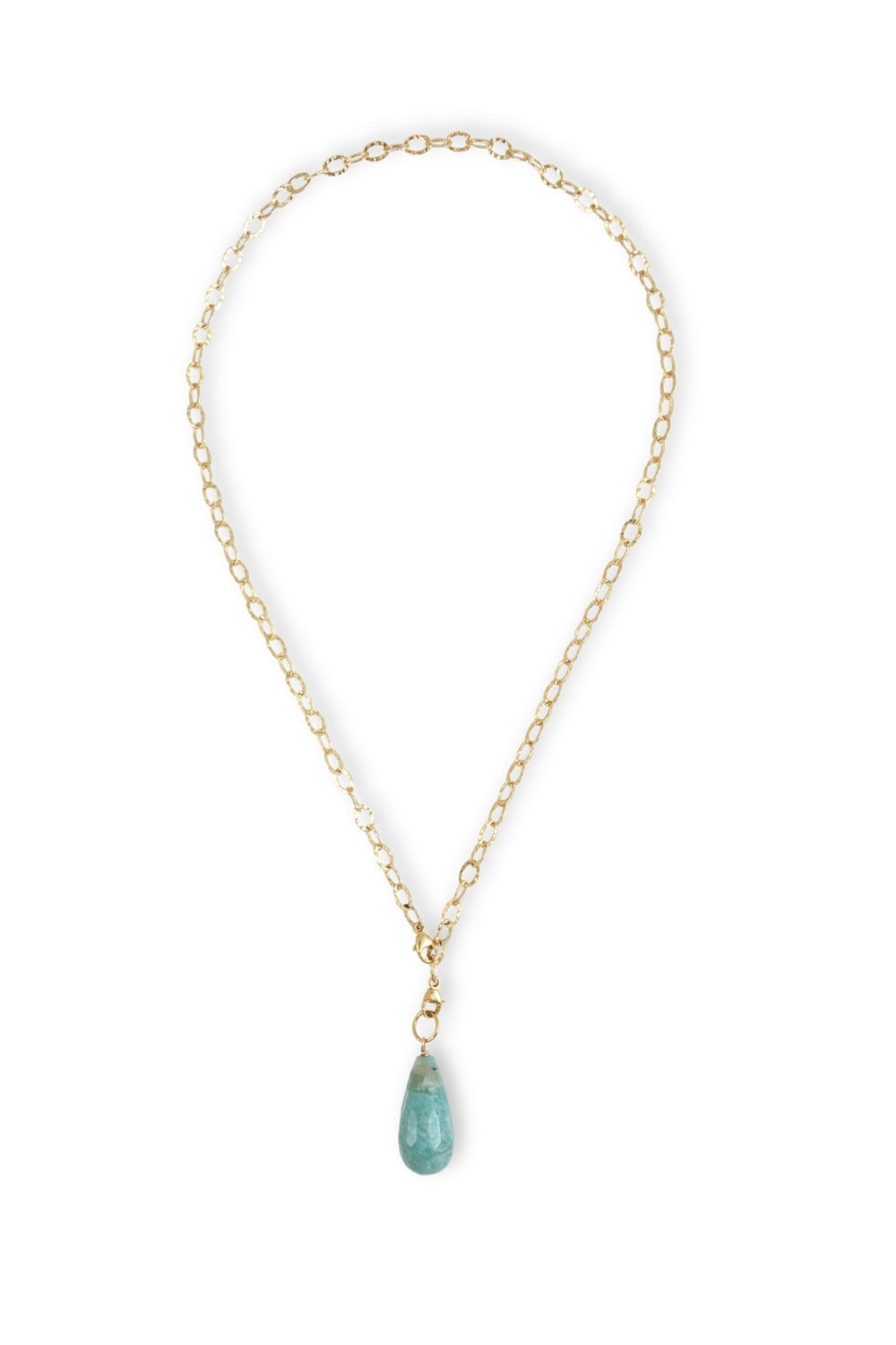 Amazonite Teardrop Charm