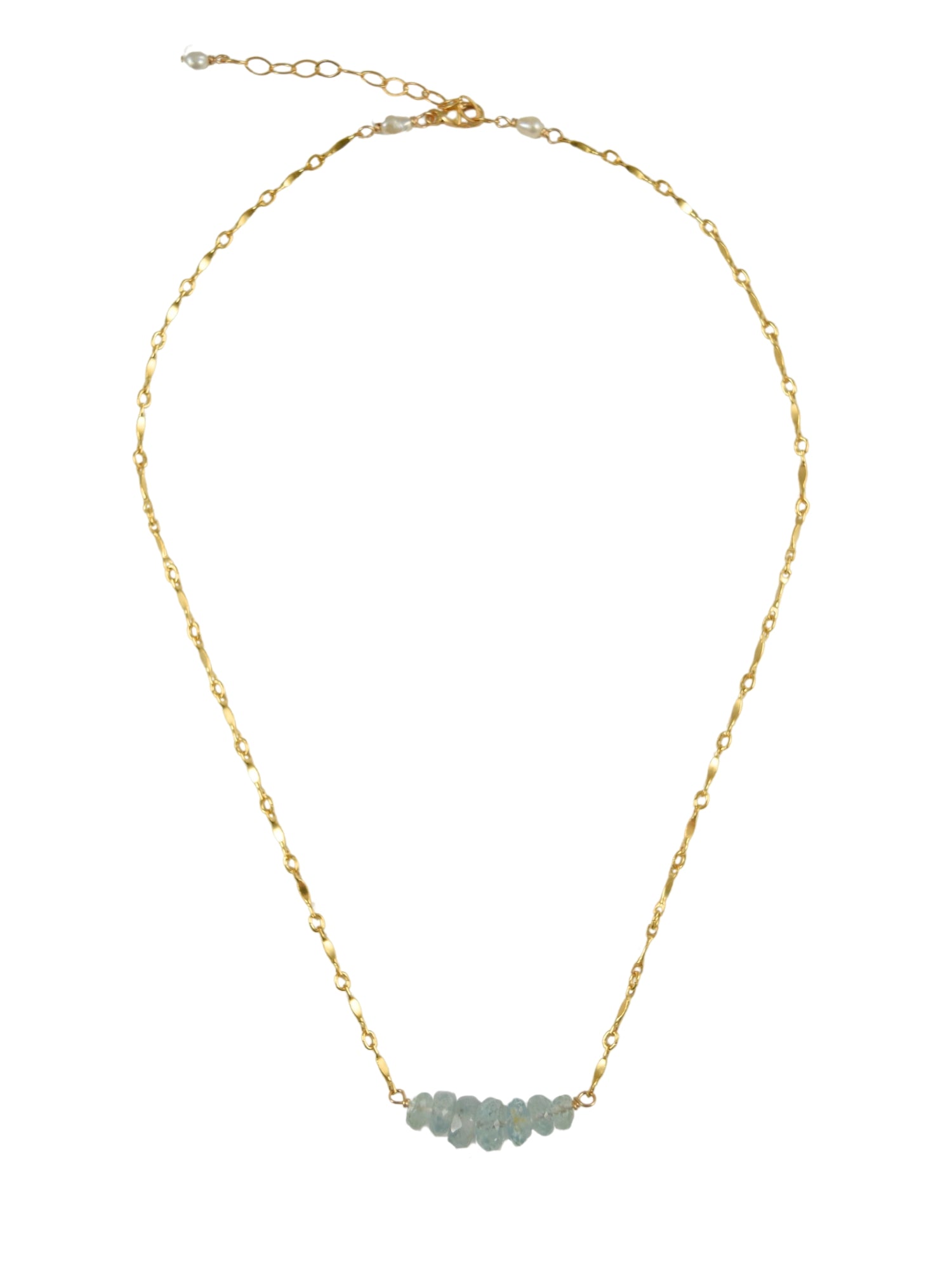 Aquamarine Bar Necklace