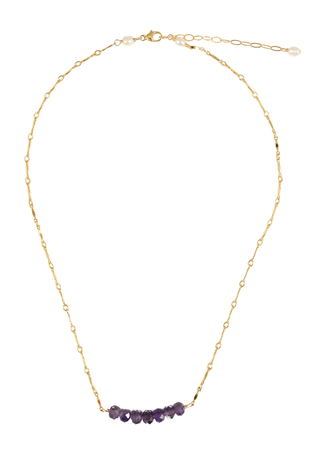 Amethyst Bar Necklace