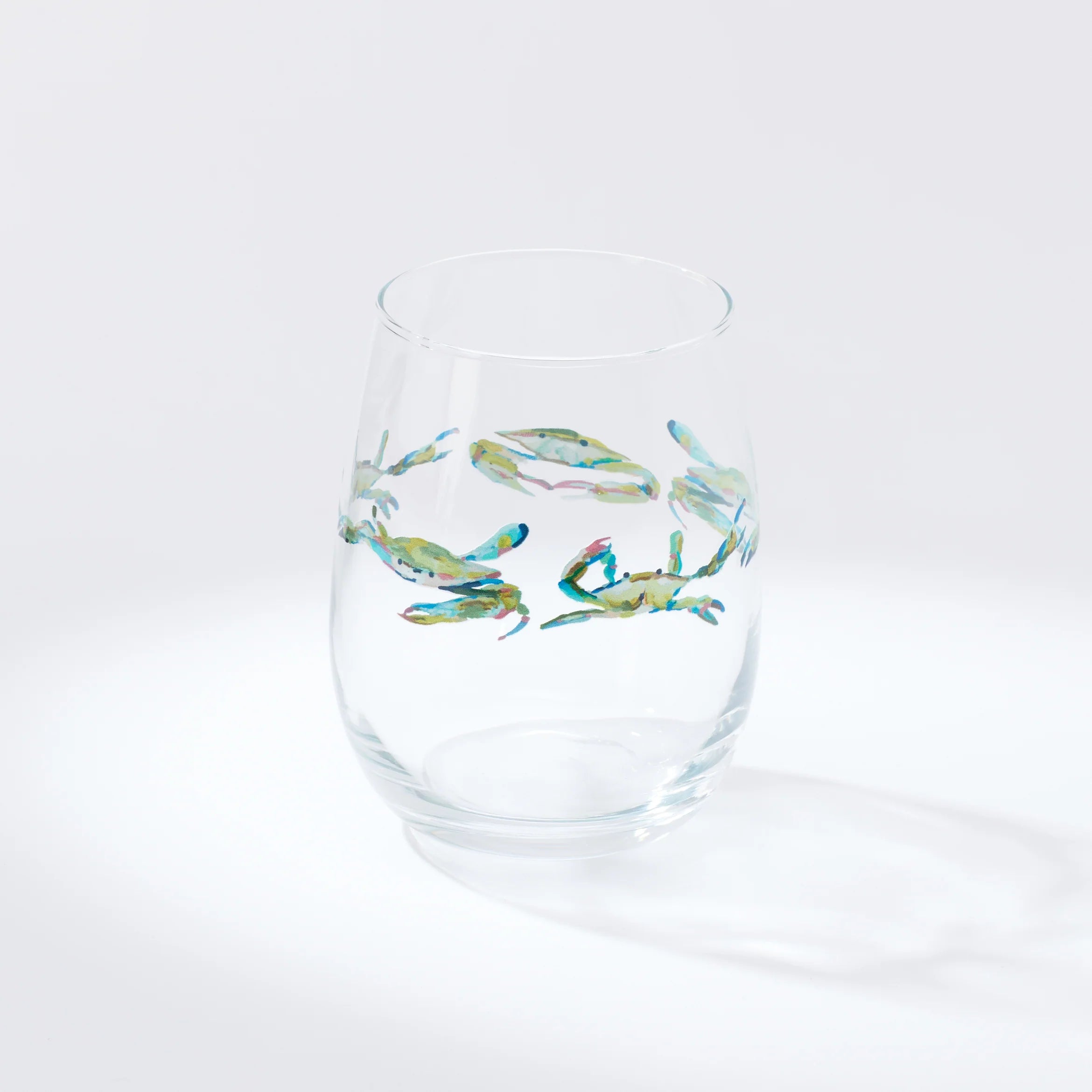 Bay Blues Wine Glass by Kim Hovell 