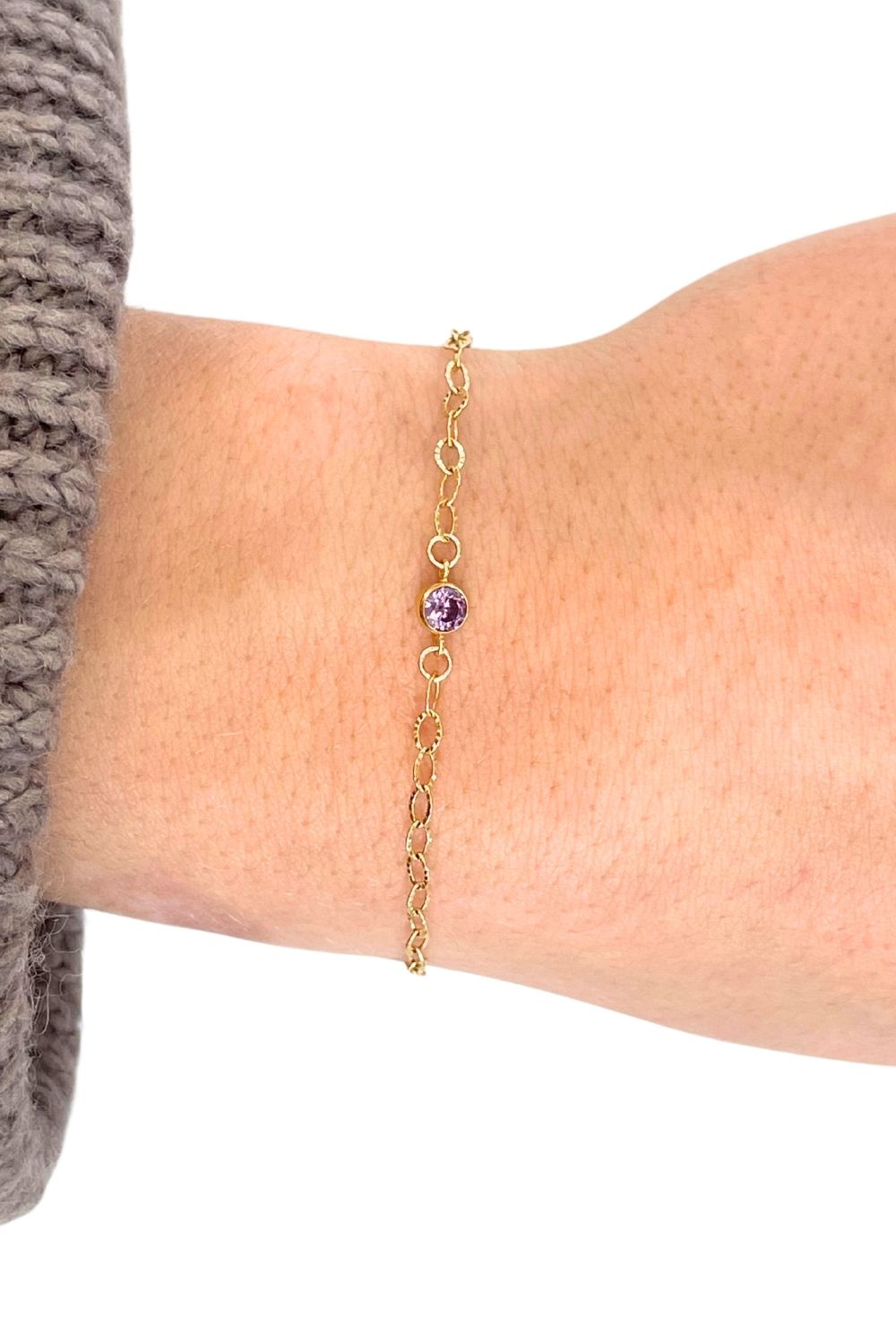  February Cubic Zirconium Birthstone Charm