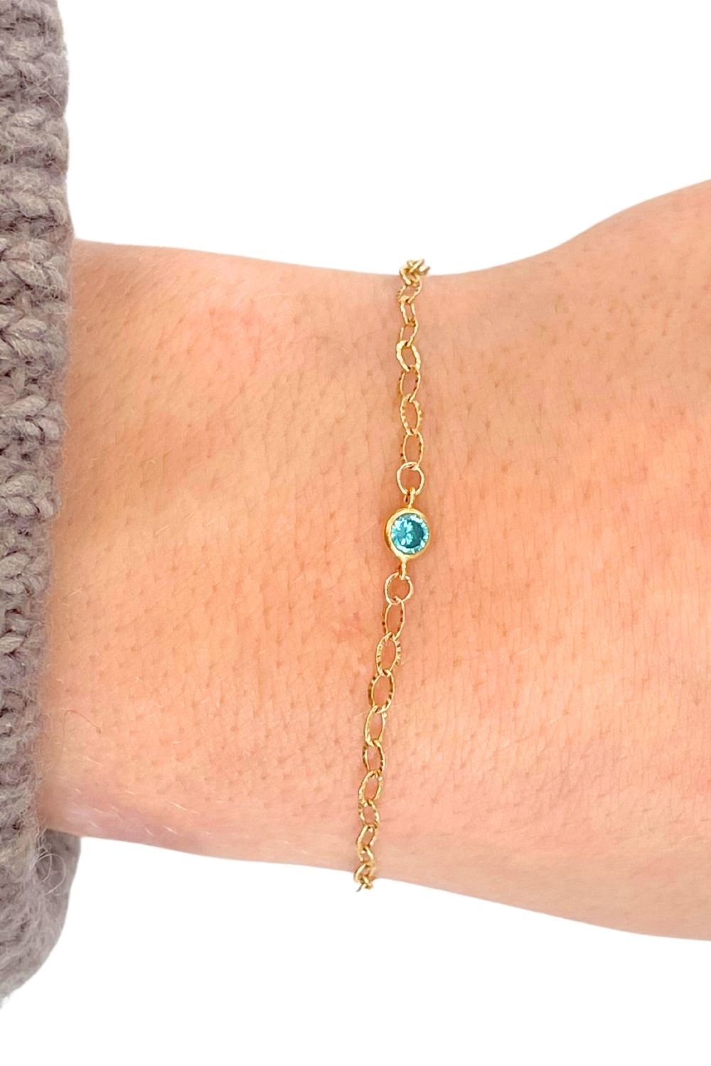 December Cubic Zirconium Birthstone Charm
