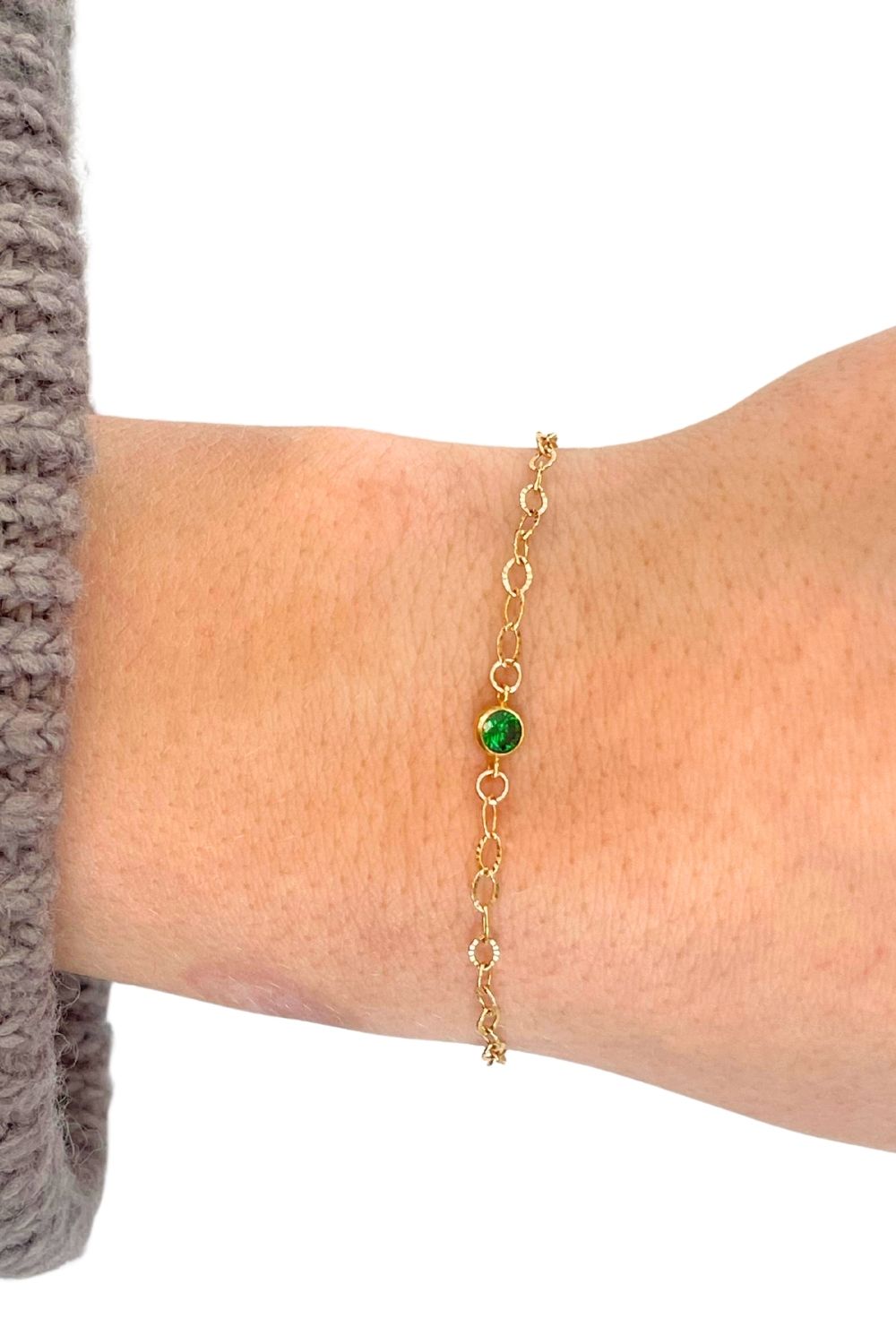  May Cubic Zirconium Birthstone Charm