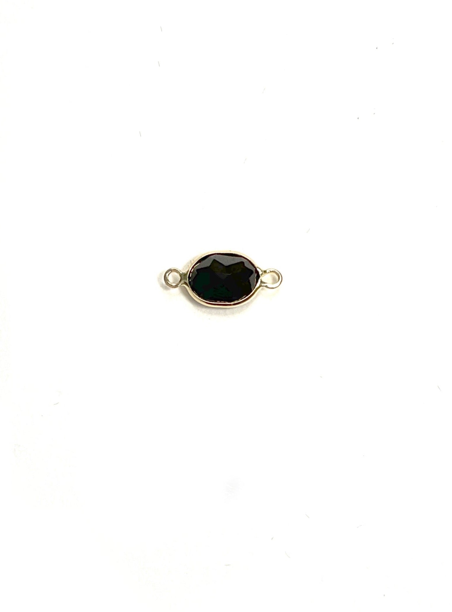 Oval Gemstone Charm in 14kt Gold