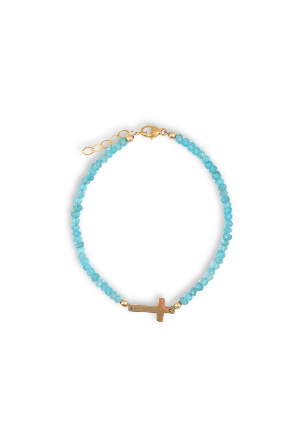 Blue Topaz Cross Bracelet