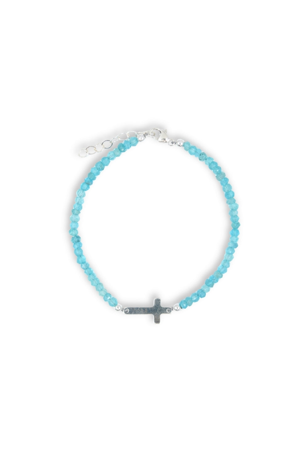 Blue Topaz Cross Bracelet