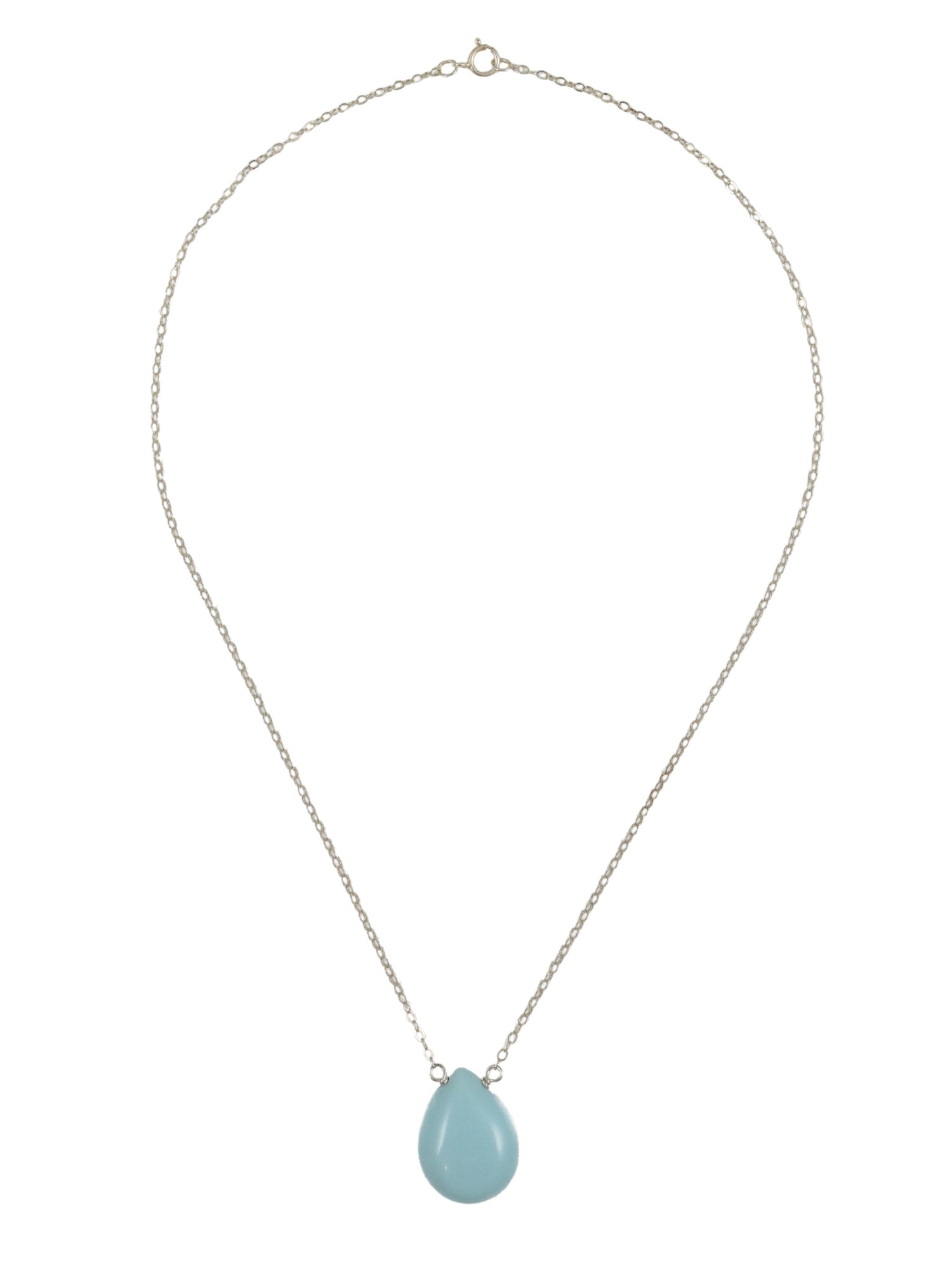 Blue Jade Teardrop Necklace