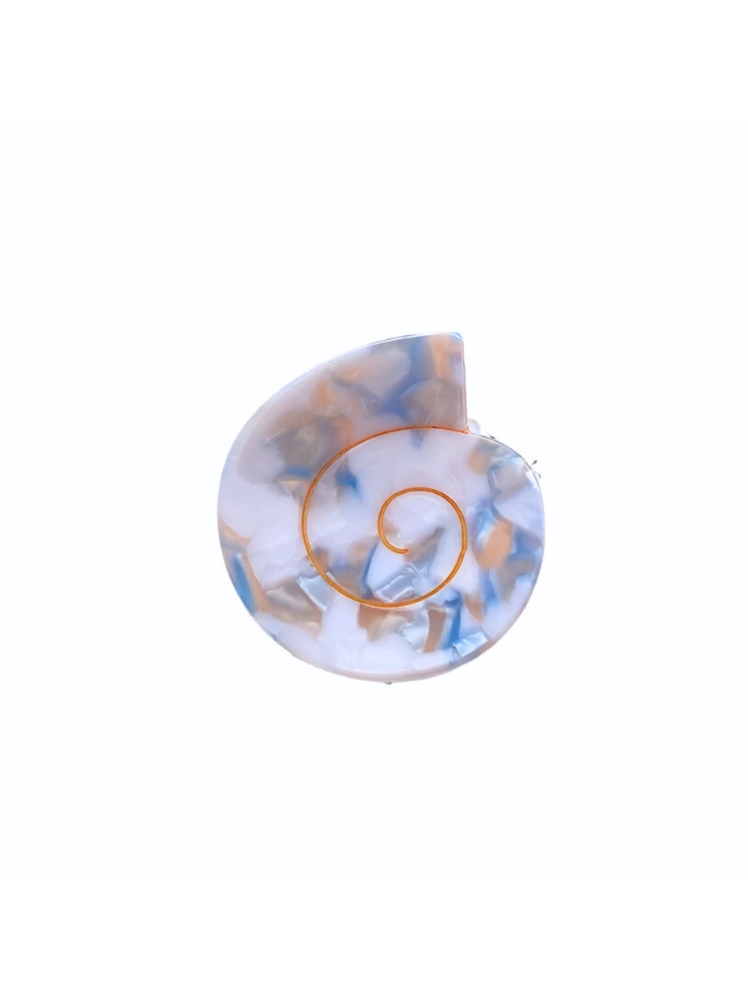 Swirl Mini Claw Clip in Blue