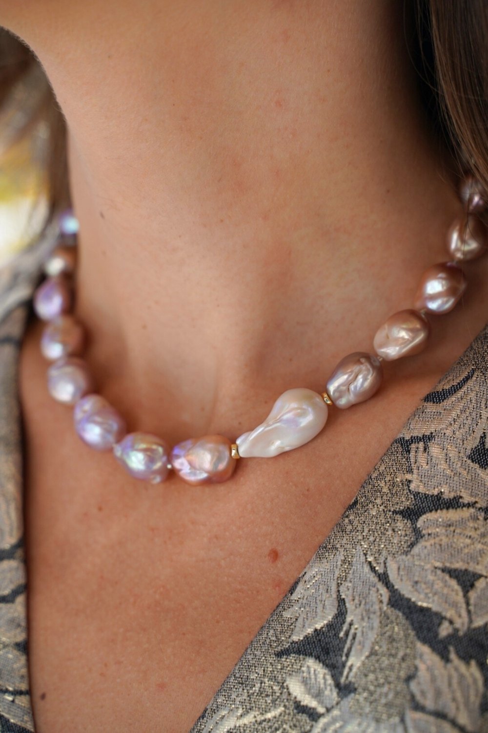 Blush Baroque Pearl Necklace 