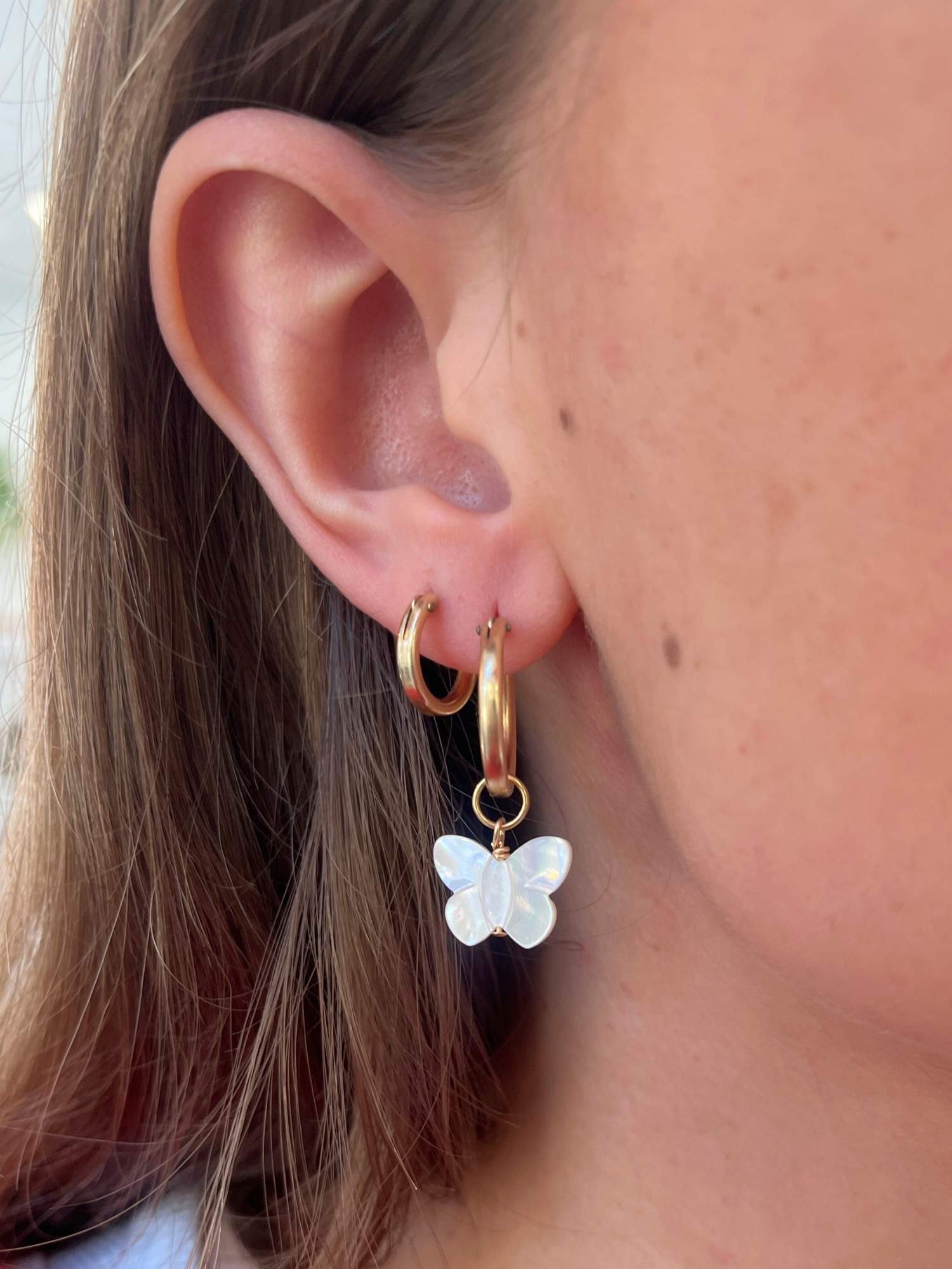 Mother of Pearl Butterfly Charm