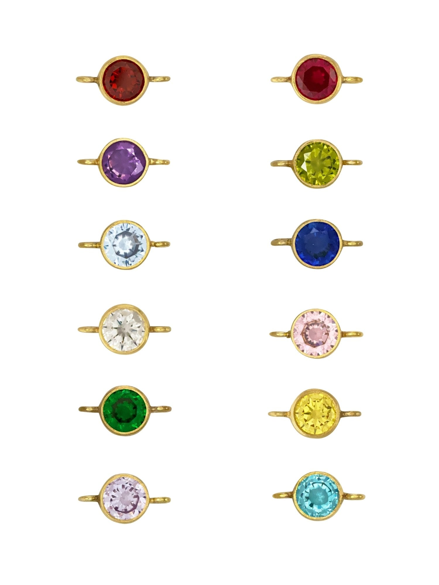 Cubic Zirconia Birthstone Charm in Gold Filled