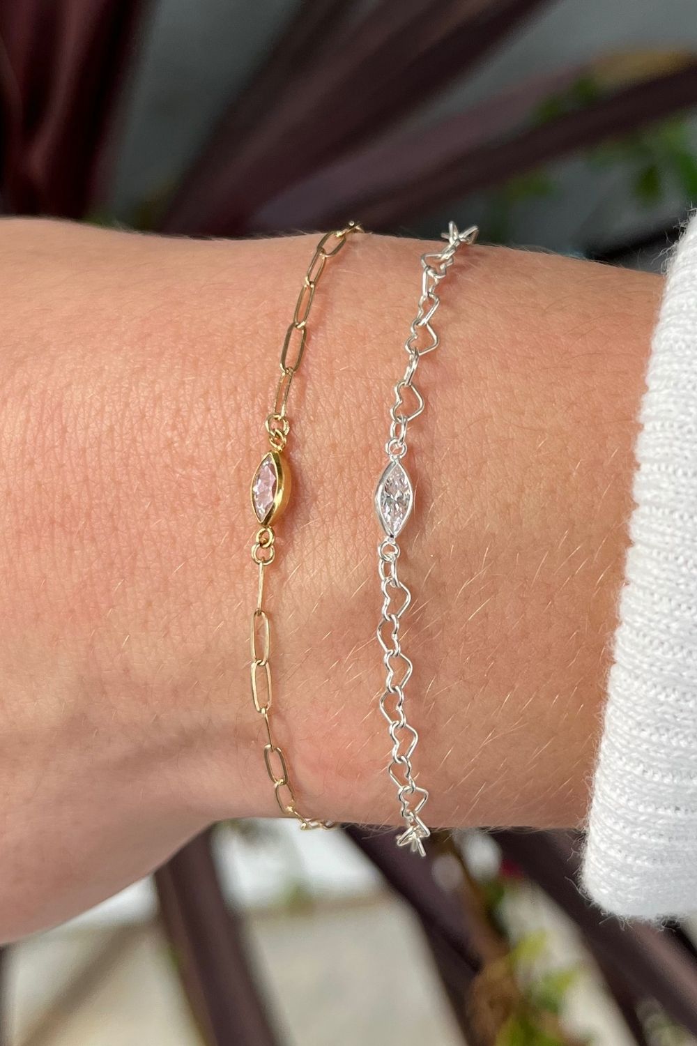 Marquise Cubic Zirconia Charm