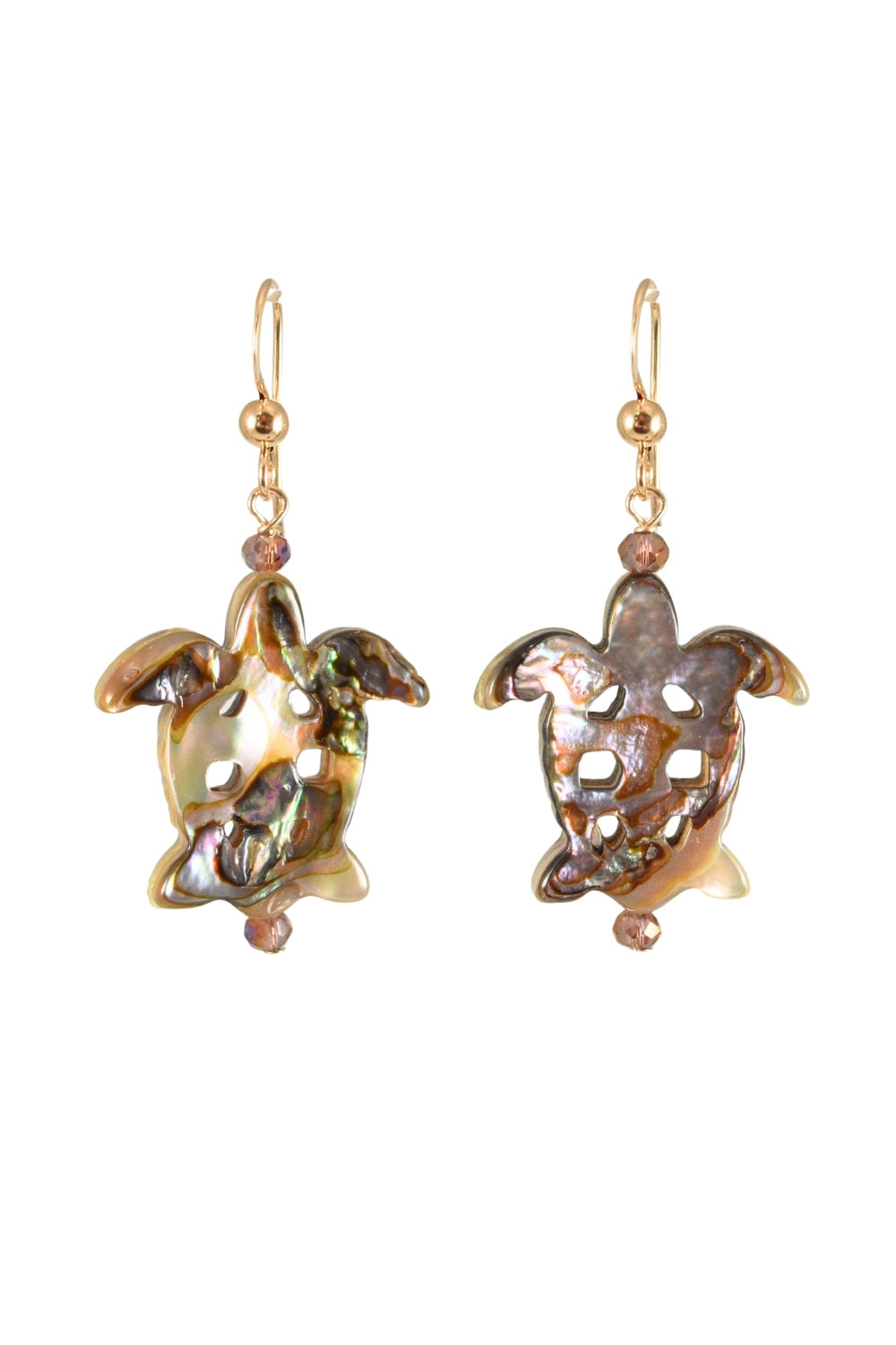 Caretta Turtle Earrings in Abalone