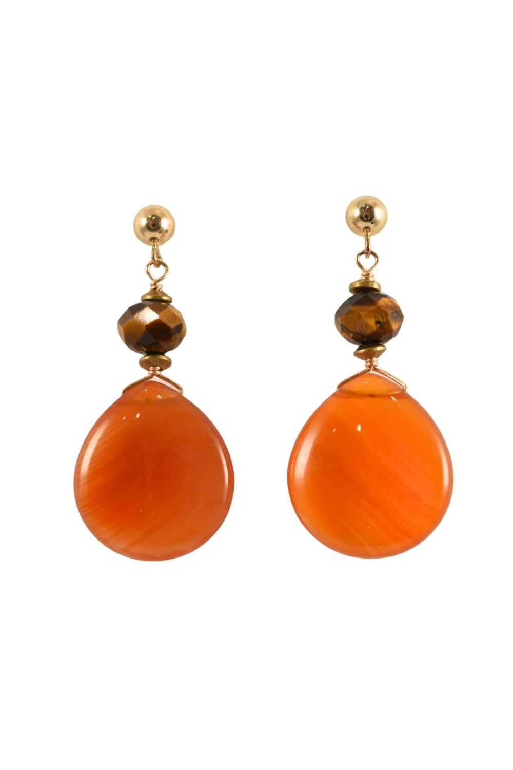 Carnelian Teardrop Earrings