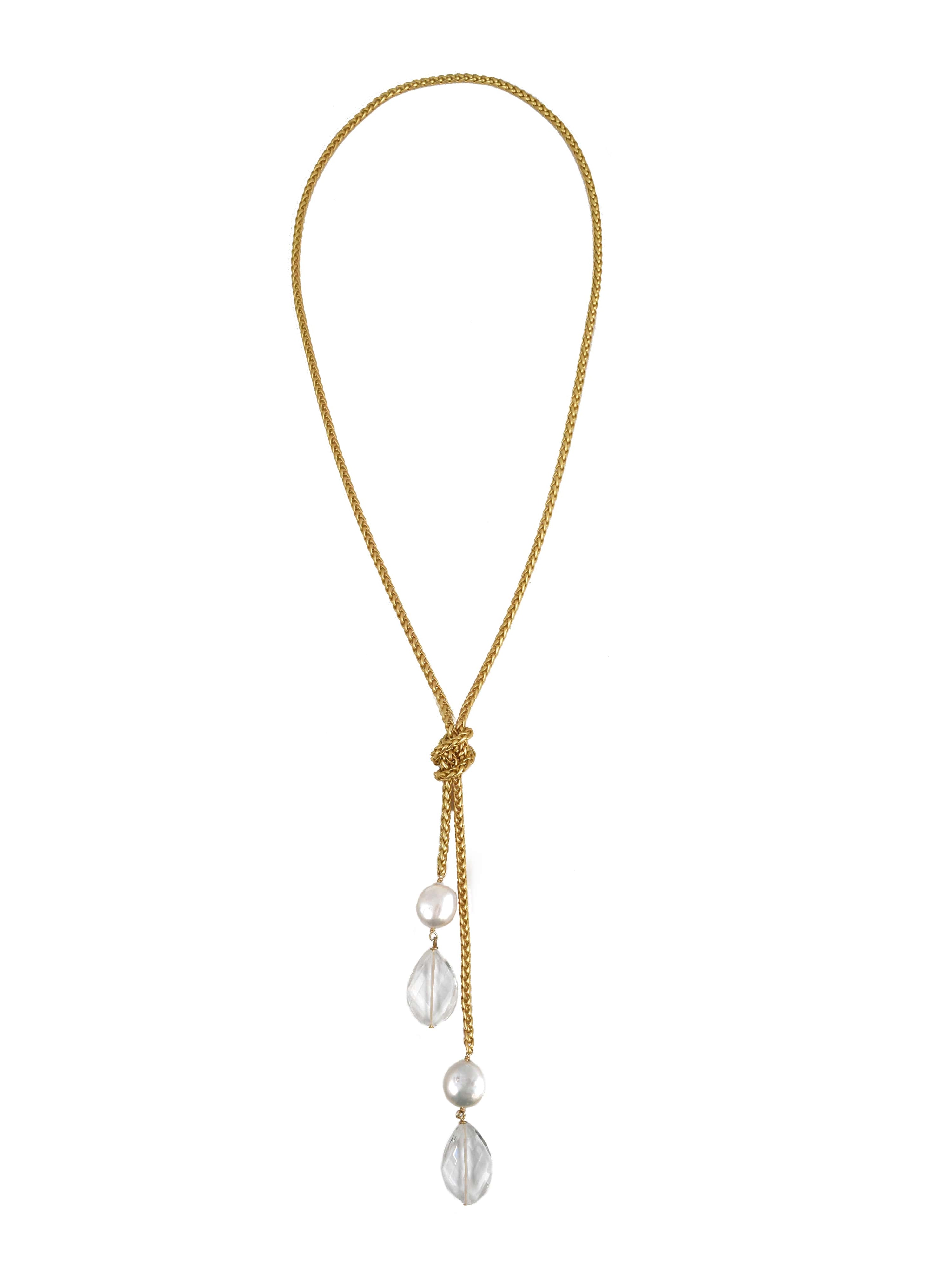 Celeste Crystal Lariat Necklace