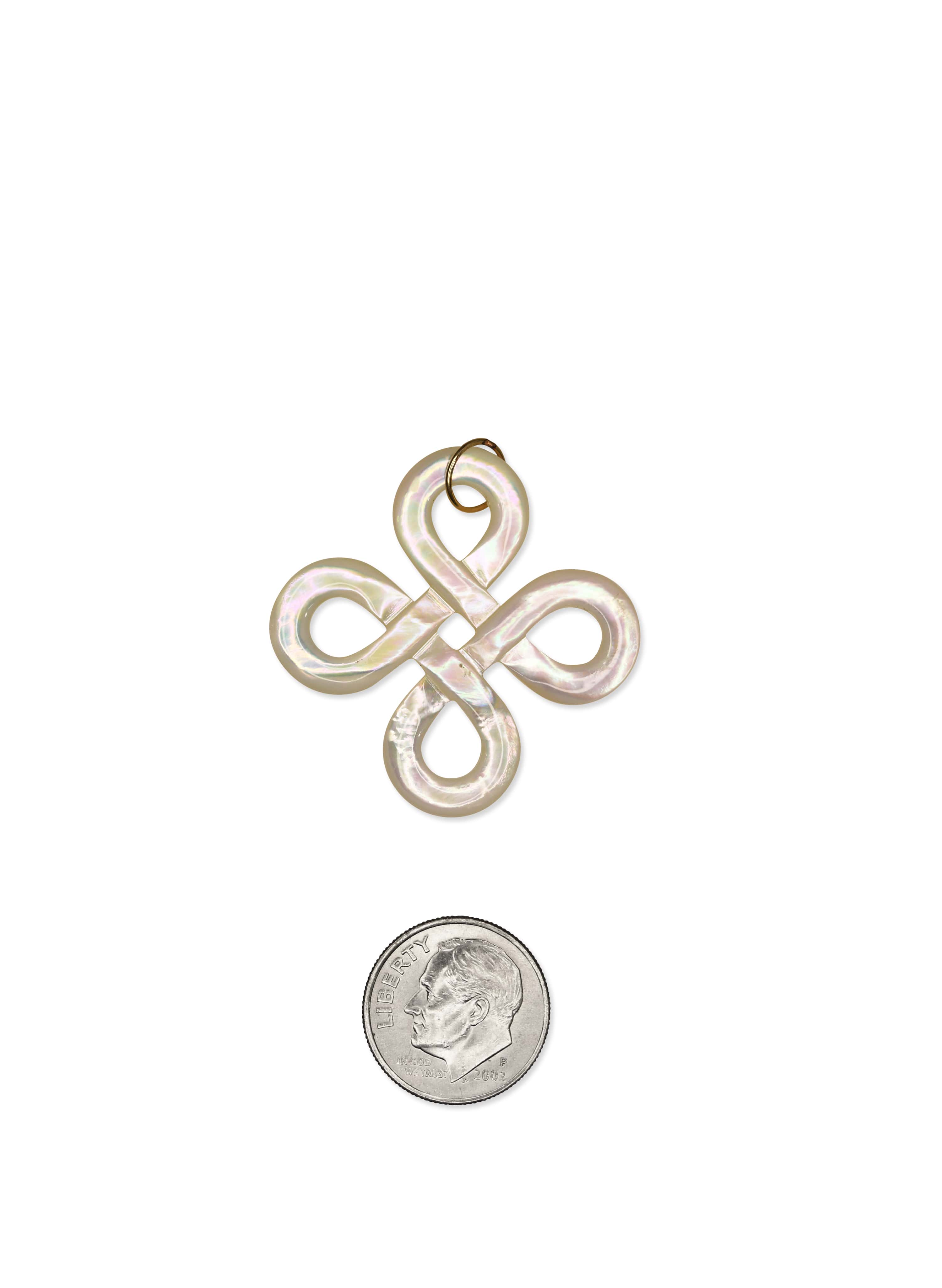 Celtic Knot Mother of Pearl Charm