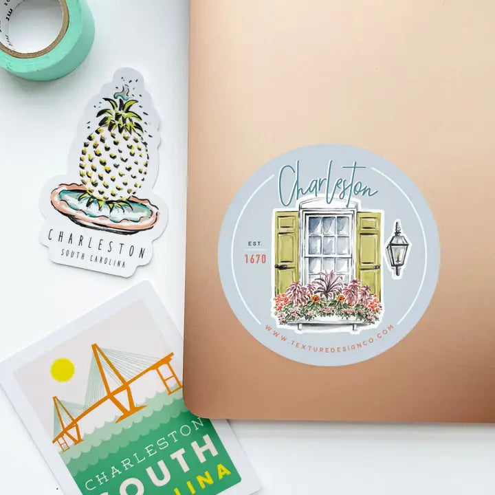Charleston Flower Box Sticker