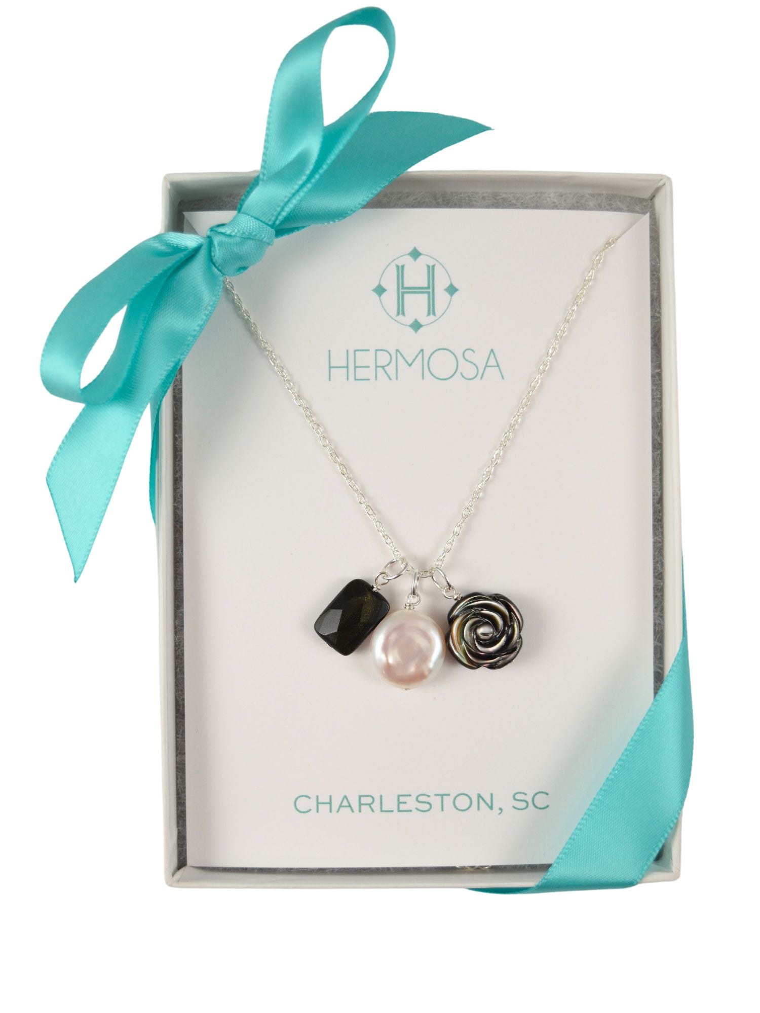 Charm Bundle Necklace Rose Charm