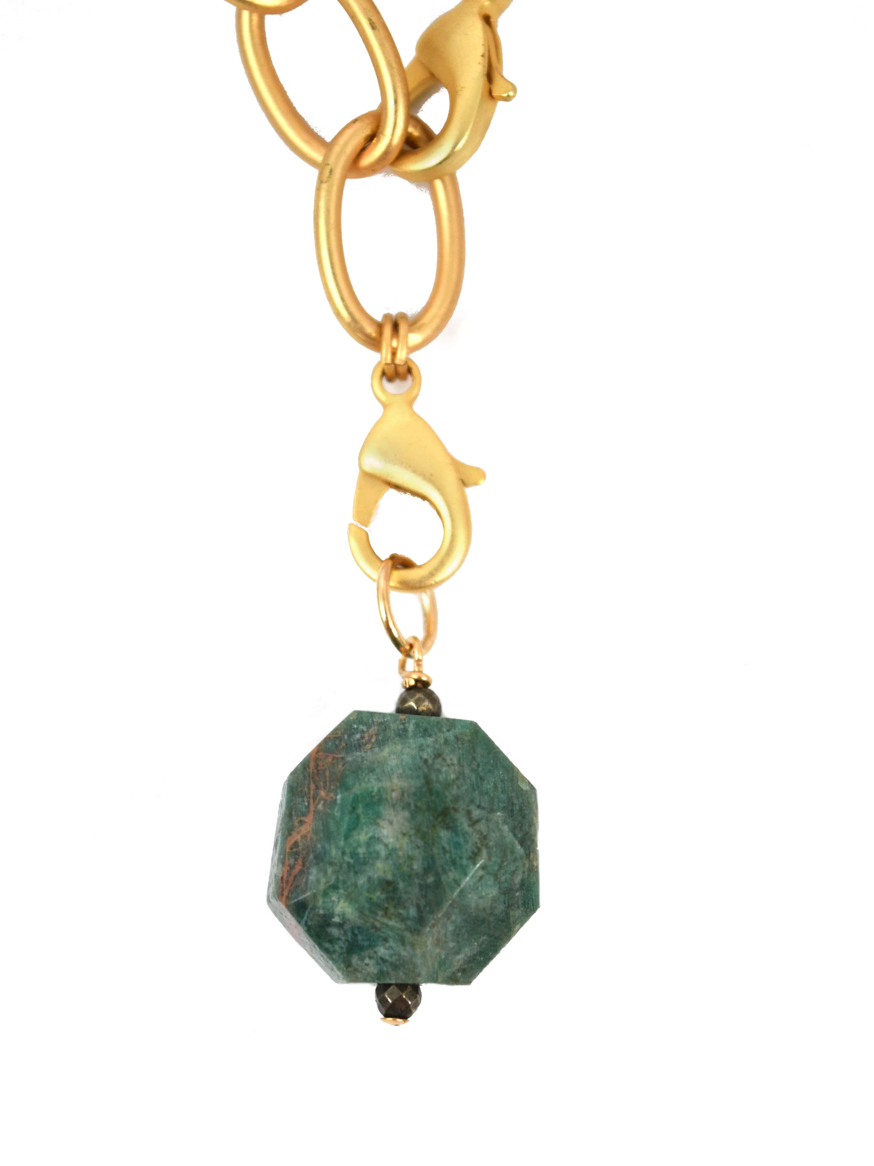 Chrysoprase Charm in Blue Green