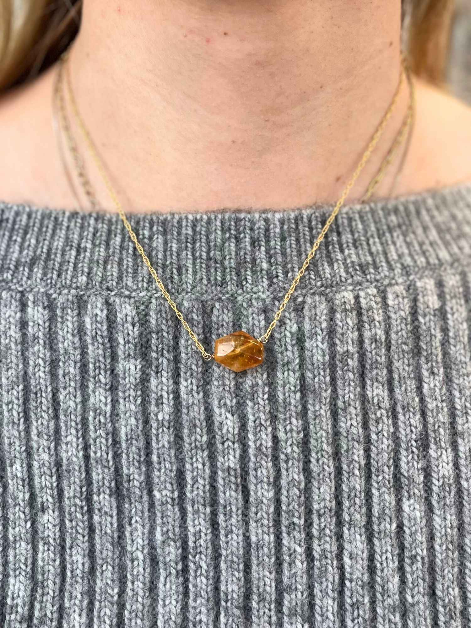 Citrine Gold Filled Necklace