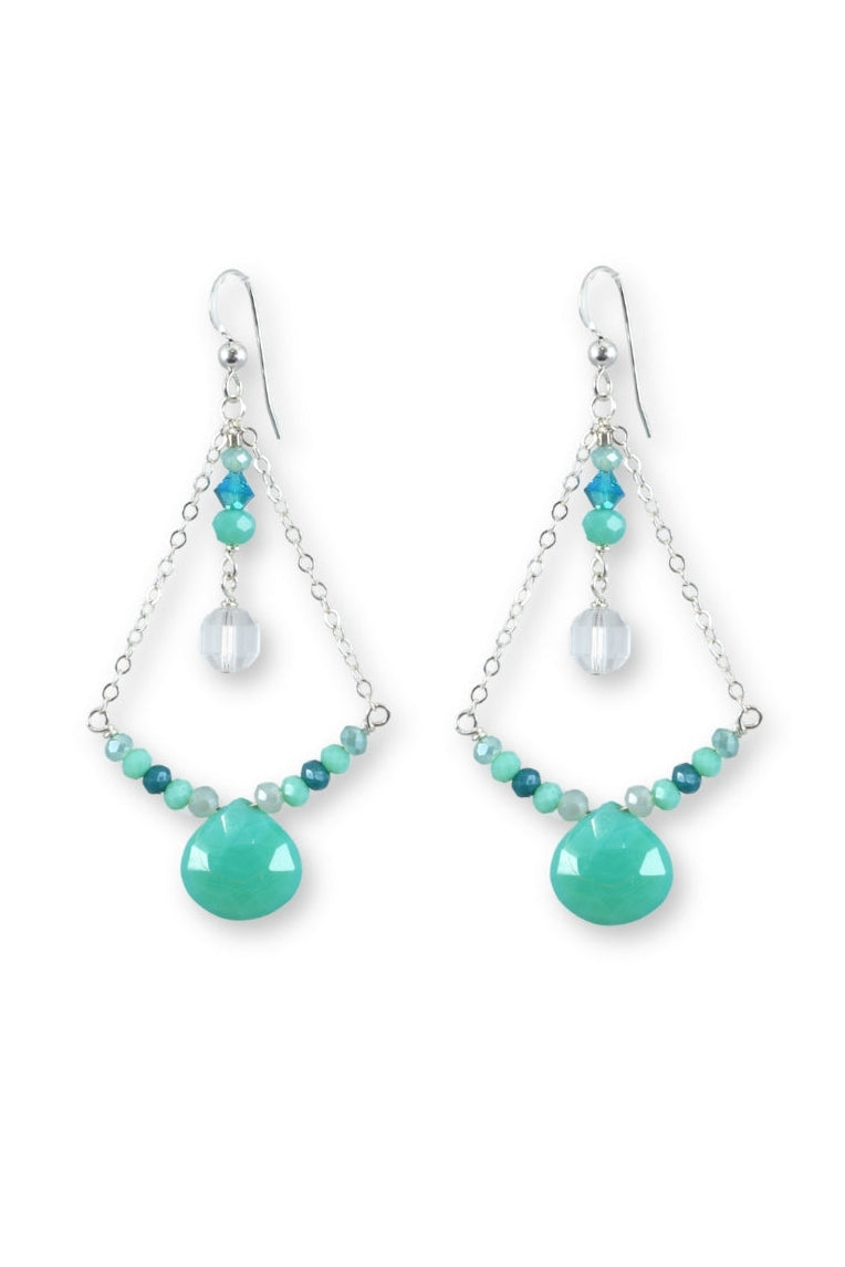 Cooper Earrings in Chrysoprase