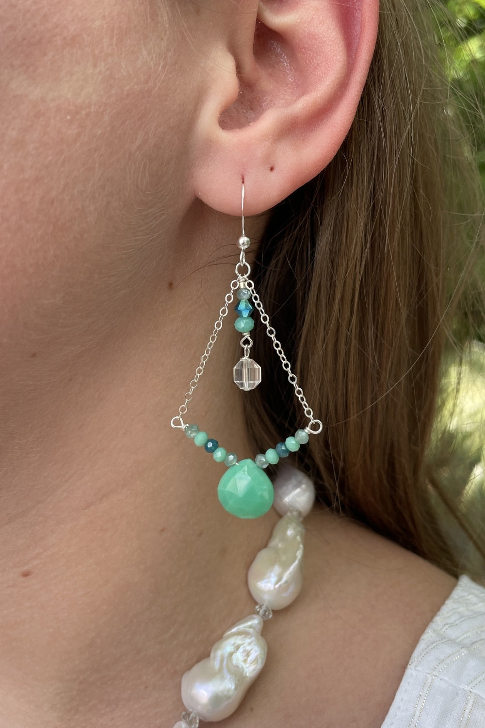 Cooper Earrings in Chrysoprase