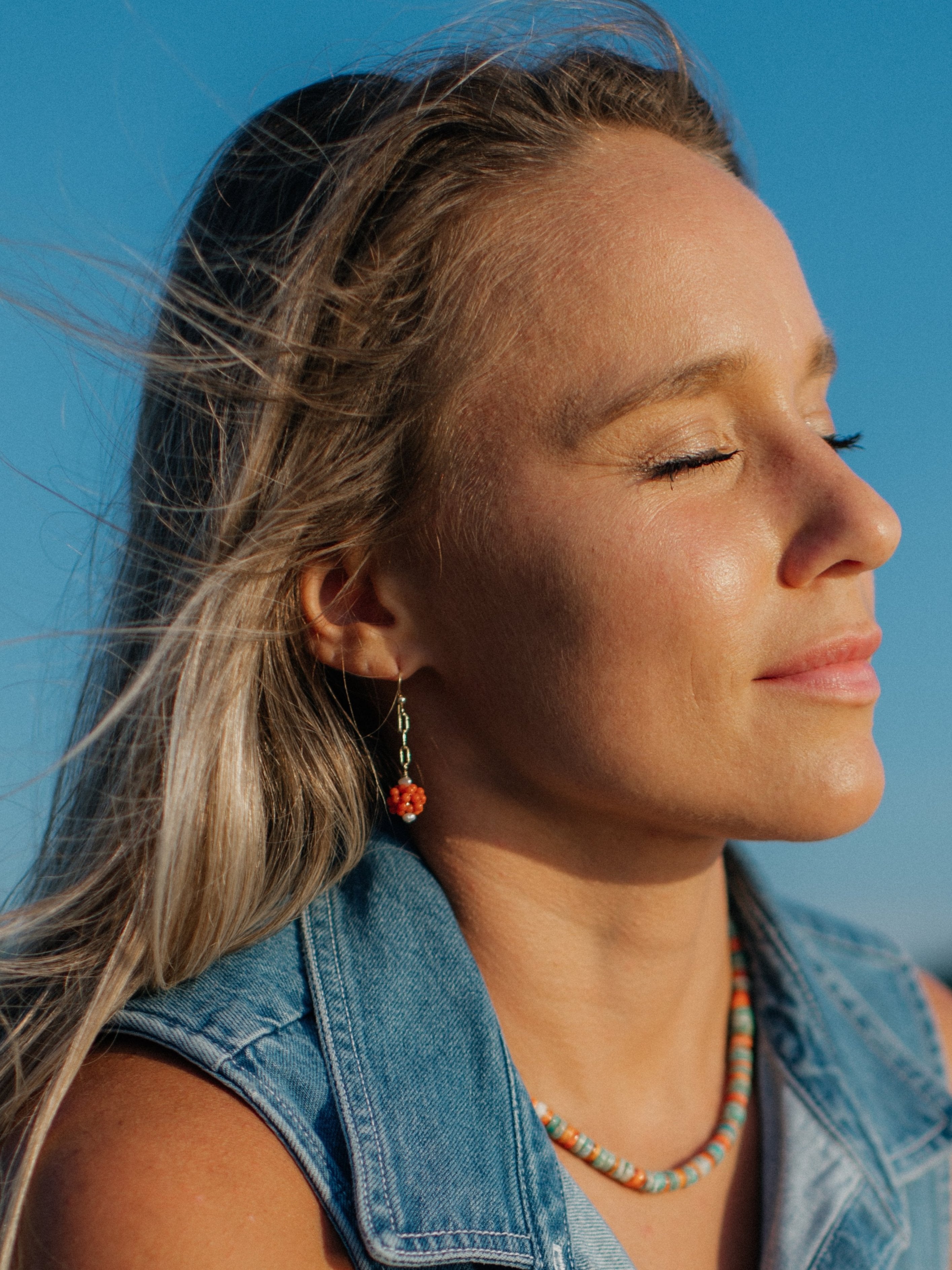 Coral Cowgirl Earrings