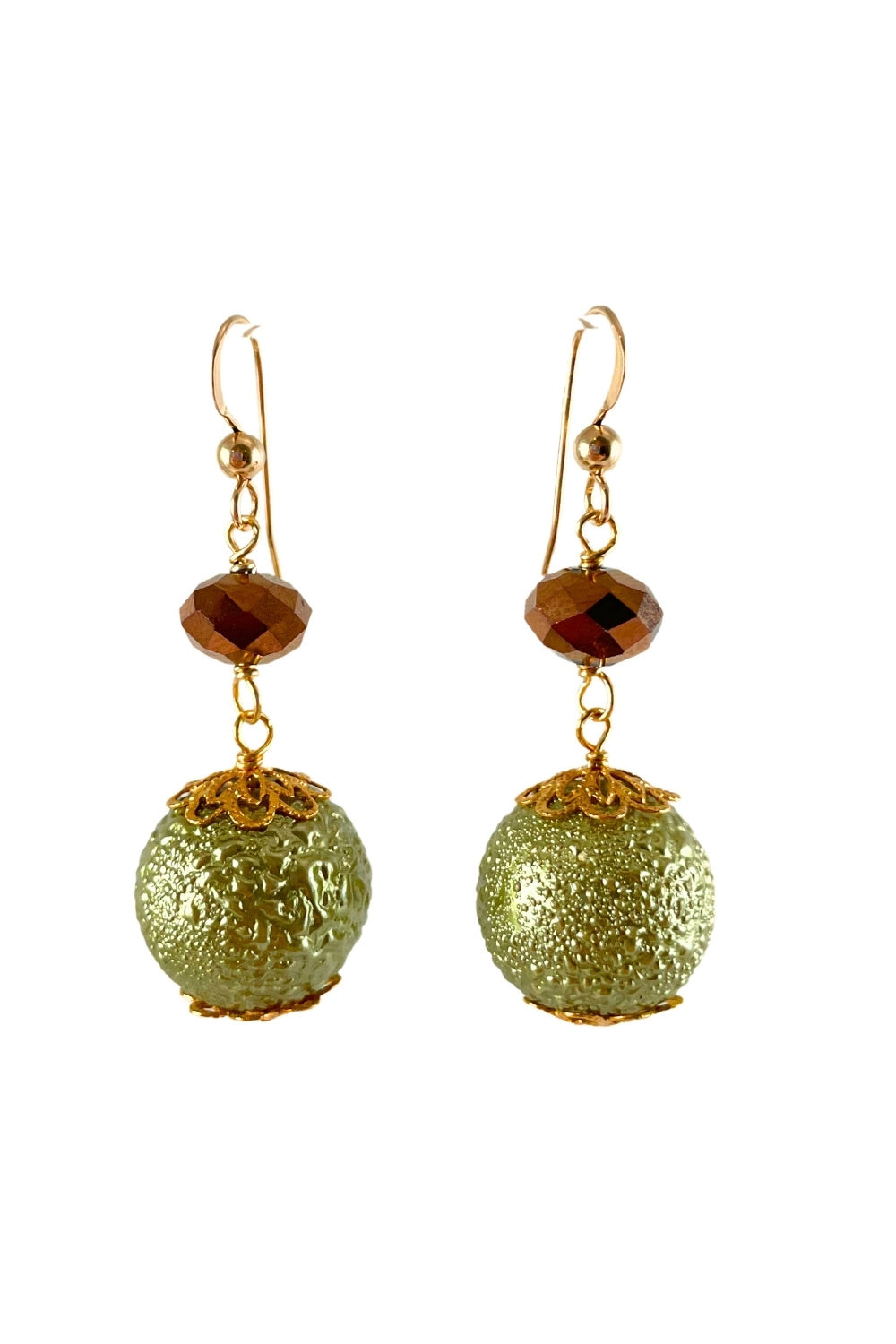 Dazzledrop Earrings in Sage Green
