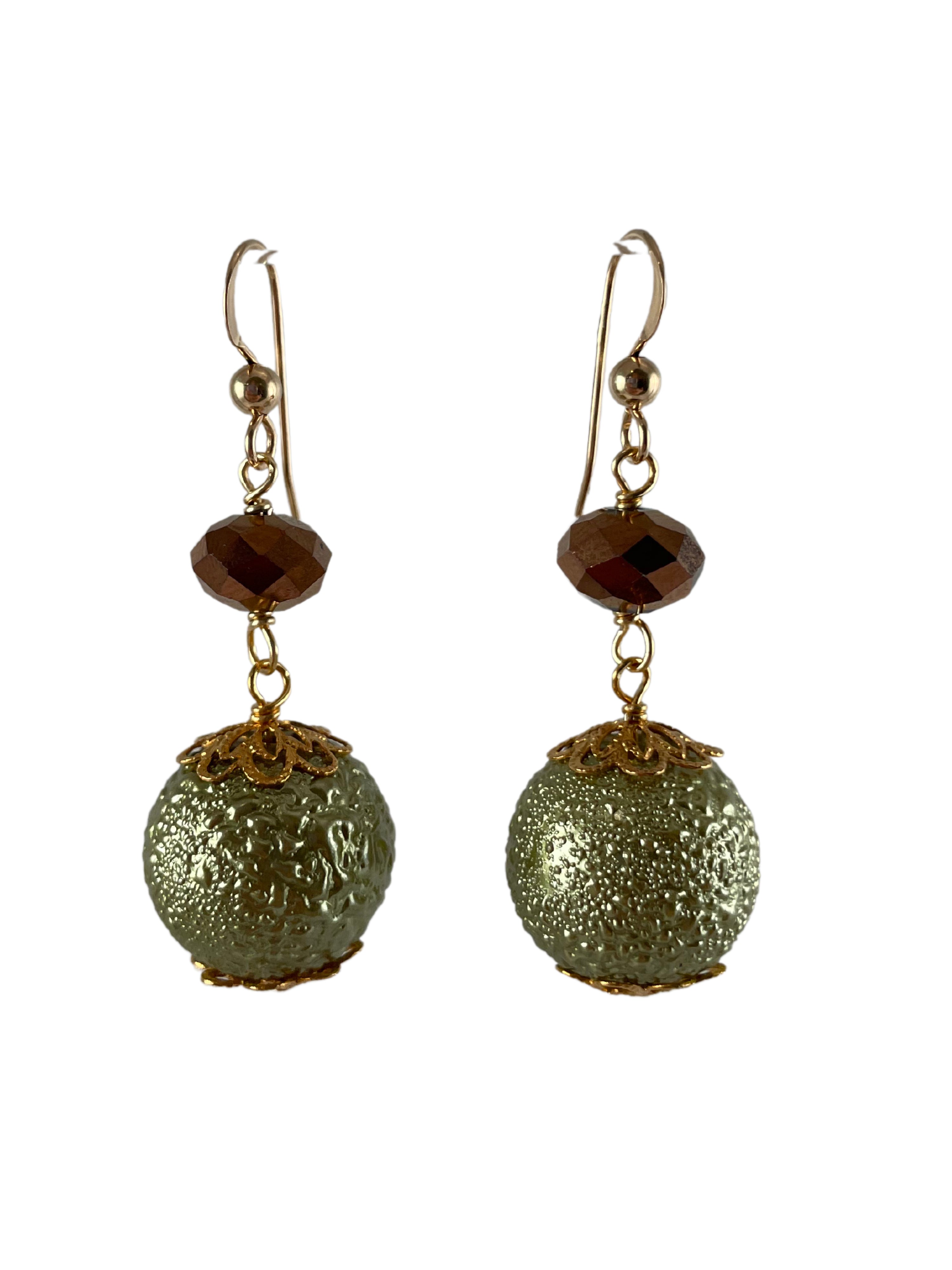 Dazzledrop Earrings in Sage Green 