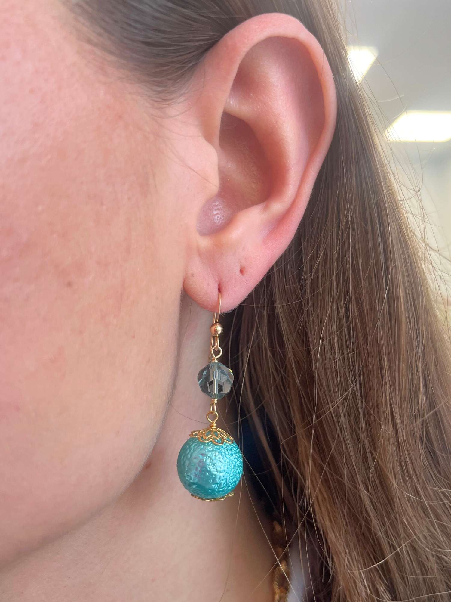 Dazzledrop Earrings in Tiffany Blue